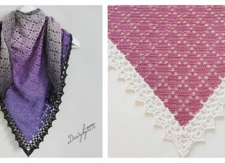 Dusty Diamond Shawl Free Crochet Pattern