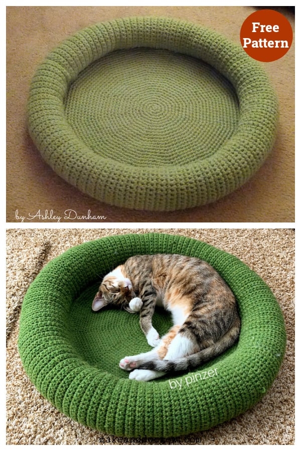 Kitty Bed Free Crochet Pattern