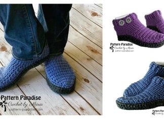 Monticello Slippers Free Crochet Pattern