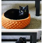 Pet Cat Bed Free Crochet Pattern