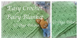 Rabbit Tracks Baby Blanket Free Crochet Pattern and Video Tutorial