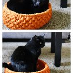 Round Pet Cat Bed Free Crochet Pattern