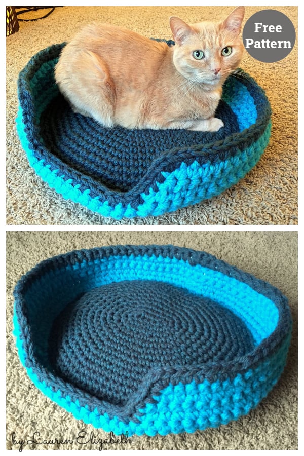 Sturdy and Comfy Cat Bed Free Crochet Pattern