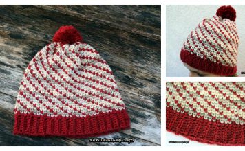 Swirly Heart Hat Free Crochet Pattern and Video Tutorial
