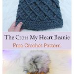 The Cross My Heart Beanie Free Crochet Pattern