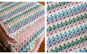 V Stitch The Sweetheart Blanket Free Crochet Pattern
