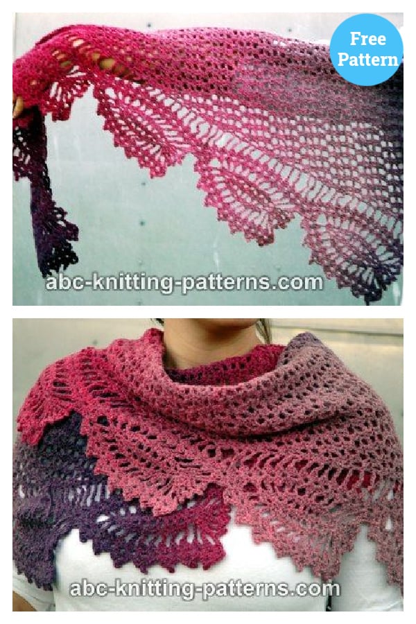 Tulip Reverie Shawl Free Crochet Pattern 