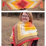 Wrap Me in Sunshine Shawl Free Crochet Pattern and Video Tutorial