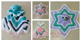 6 Point Star Baby Lovey Blanket Free Crochet Pattern