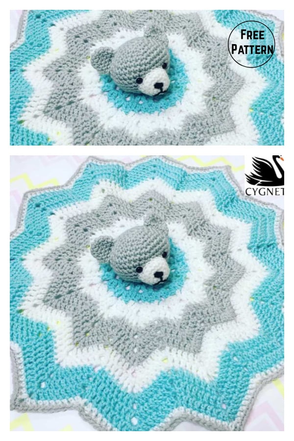 Teddy Bear Comforter Blanket Free Crochet Pattern