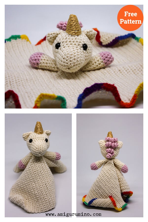 Bella the Unicorn Blankie Free Crochet Pattern