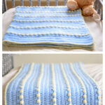 Bobble Stitch Baby Feet Blanket Free Crochet Pattern