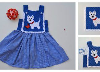 C2C Little Puppy Blue Dress Free Crochet Pattern