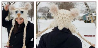 Crocodile Stitch Owl Hat Free Crochet Pattern and Video Tutorial