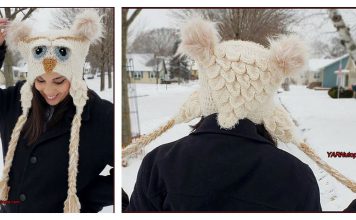 Crocodile Stitch Owl Hat Free Crochet Pattern and Video Tutorial