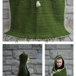 Hooded Dinosaur Blanket Free Crochet Pattern