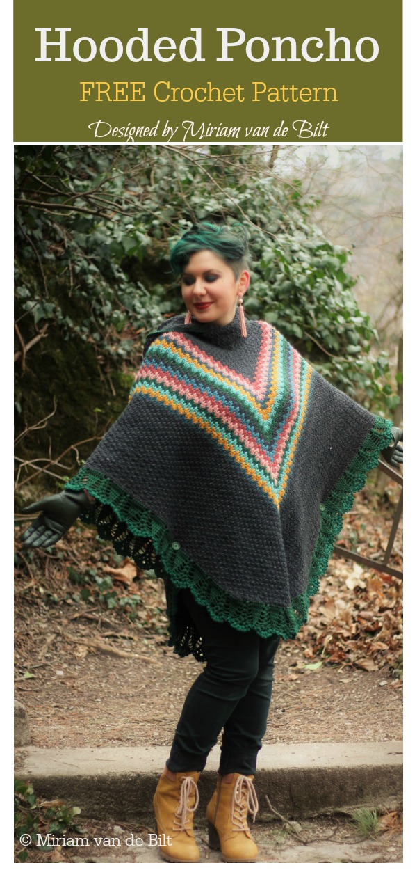 Hooded Poncho Crochet Pattern Free