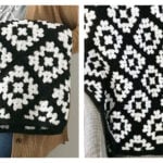 Modern Granny Square Mabel Blanket Free Crochet Pattern