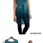 Poncho Dress Free Crochet Pattern