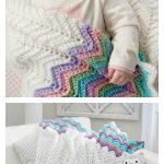 Rickrack Rainbow Baby Blanket Free Crochet Pattern