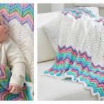 Rickrack Rainbow Baby Blanket Free Crochet Pattern