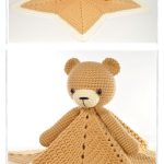 Teddy Bear Lovey Blanket Free Crochet Pattern