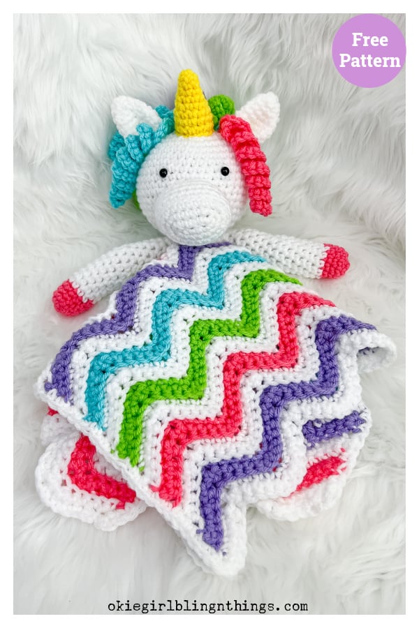 Unicorn Baby Lovey Free Crochet Pattern