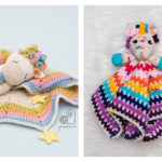 Unicorn Lovey Security Blanket Free Crochet Patterns