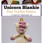 Unicorn Lovey Security Blankie Free Crochet Pattern