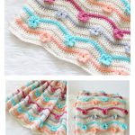 3D Flower Afghan Blanket Free Crochet Pattern