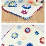 3D Flower Afghan Blanket Free Crochet Pattern