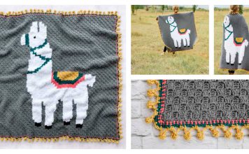 Alpaca Love C2C Blanket Free Crochet Pattern