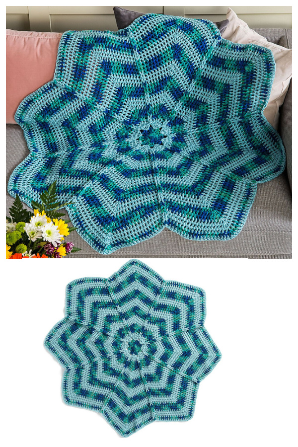 Big Bloom Theory Blanket Free Crochet Pattern