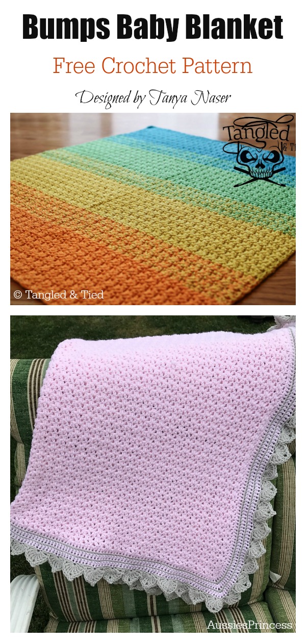 Bumps Baby Blanket Free Crochet Pattern 