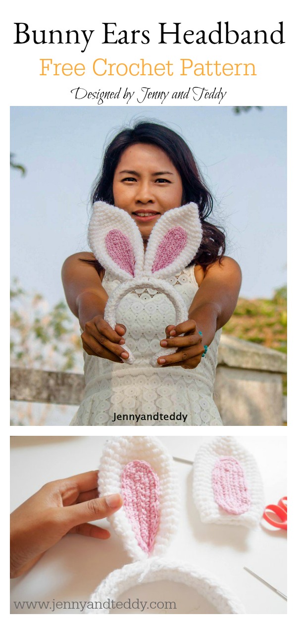 Bunny Ear Headband Free Crochet Pattern