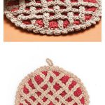 Cherry Pie Hot Pad Pot Holder Free Crochet Pattern