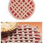 Cherry Pie Hot Pad : Pot Holder Free Crochet Pattern