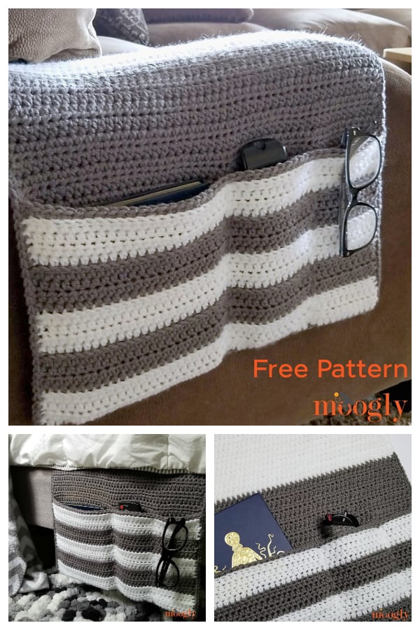 Cozy Couch and Bedside Organizer Caddy Free Crochet Pattern 
