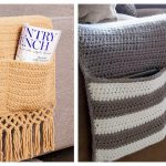 Cozy Couch and Bedside Organizer Caddy Free Crochet Pattern