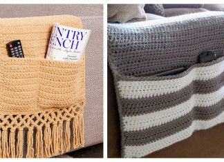 Cozy Couch and Bedside Organizer Caddy Free Crochet Pattern