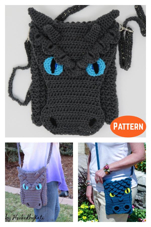 Dragon Cross Body Bag Free Crochet Pattern