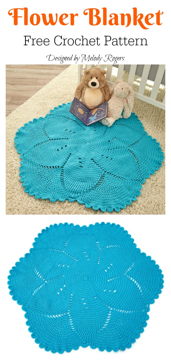 Flower Baby Blanket Free Crochet Pattern