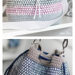 Mosaic Bucket Bag Free Crochet Pattern