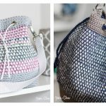 Mosaic Bucket Bag Free Crochet Pattern