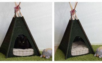 Pet Teepee Tent Free Crochet Pattern