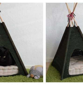 Pet Teepee Tent Free Crochet Pattern