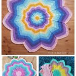 Spoke Flower Blanket Free Crochet Pattern