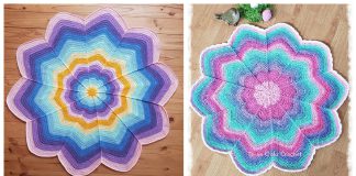 Spoke Flower Blanket Free Crochet Pattern