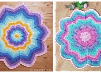 Spoke Flower Blanket Free Crochet Pattern
