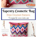 Tapestry Cosmetic Bag Free Crochet Pattern